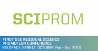 UNESCO naučnopopularna konferencija (SCIPROM) u Beogradu SCIPROM-logo