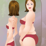 Anoreksija woman-mirror