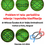 “Problem tri tela: periodična rešenja i topološka klasifikacija” Poster