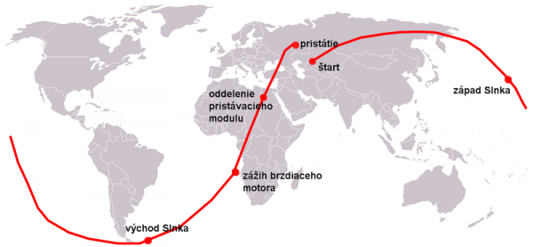 Karta leta - Vostok 1