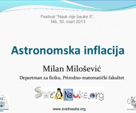 Predavanje: Astronomska inflacija 1 Predavanje: Astronomska inflacija 1
