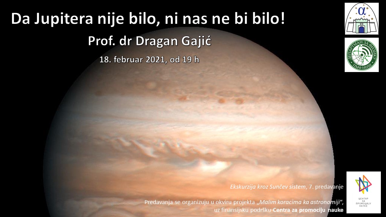 Predavanje “Da Jupitera nije bilo, ni nas ne bi bilo!” 1 Slide8